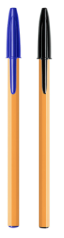 BIC Orange Ballpoint Pens Fine Point (0.8 mm) Pack of 2pc - BLUE & BLACK